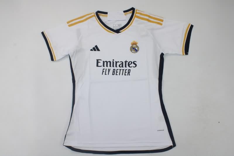 Thailand Quality(AAA) 23/24 Real Madrid Home Wonam Soccer Jersey