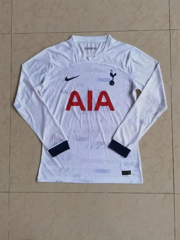 Thailand Quality(AAA) 23/24 Tottenham Hotspur Home Long Sleeve Soccer Jersey(Player)