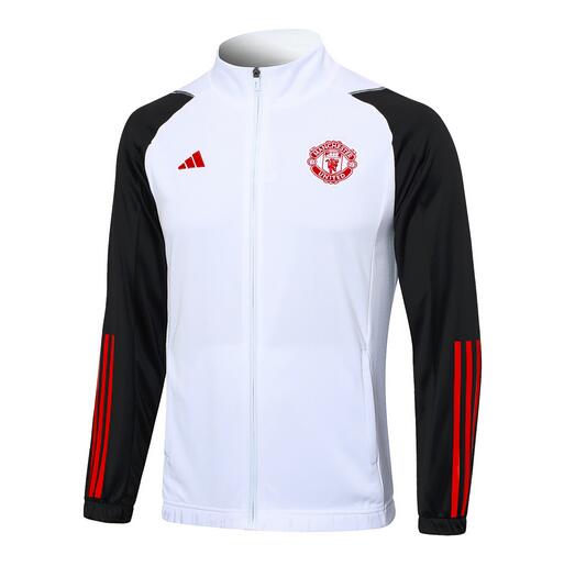 Thailand Quality(AAA) 23/24 Manchester United White Soccer Jacket