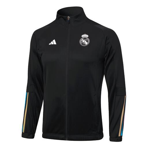 Thailand Quality(AAA) 23/24 Real Madrid Black Soccer Jacket