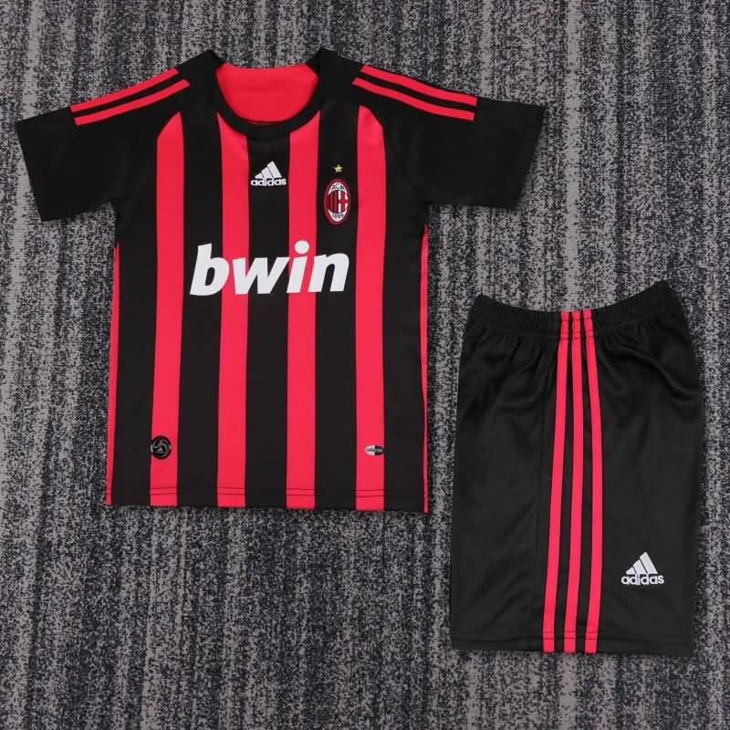 2008/09 AC Milan Home Kids Soccer Jersey And Shorts