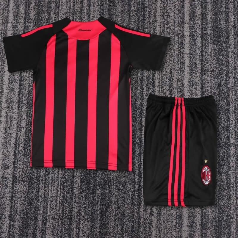 2008/09 AC Milan Home Kids Soccer Jersey And Shorts