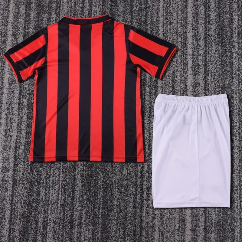 1990/91 AC Milan Home Kids Soccer Jersey And Shorts