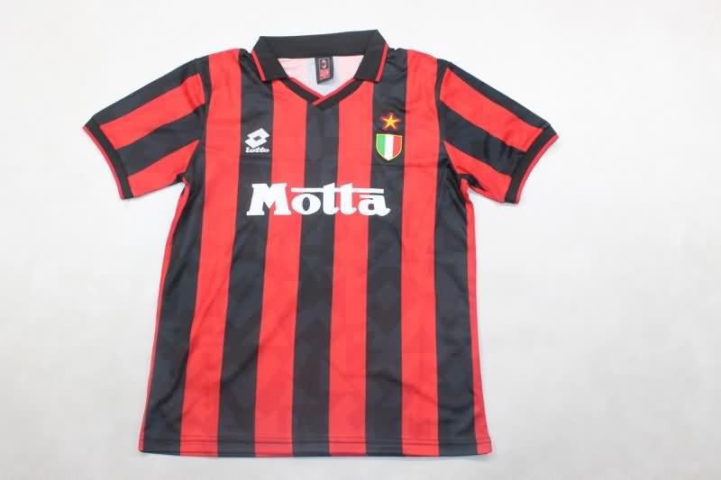 1993/94 AC Milan Home Kids Soccer Jersey And Shorts