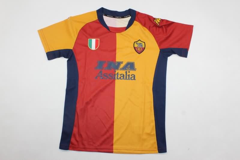 2001/02 AS Roma Home Kids Soccer Jersey And Shorts