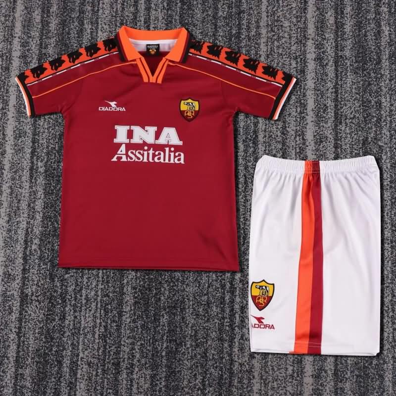 1998/99 AS Roma Home Kids Soccer Jersey And Shorts