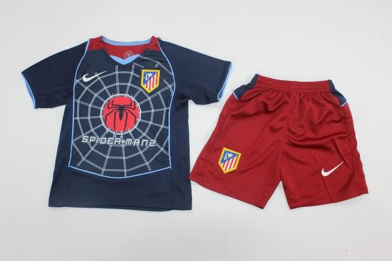 2004/05 Atletico Madrid Away Kids Soccer Jersey And Shorts