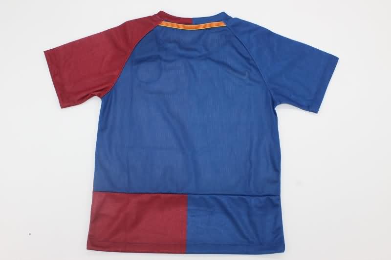 2008/09 Barcelona Home Final Kids Soccer Jersey And Shorts