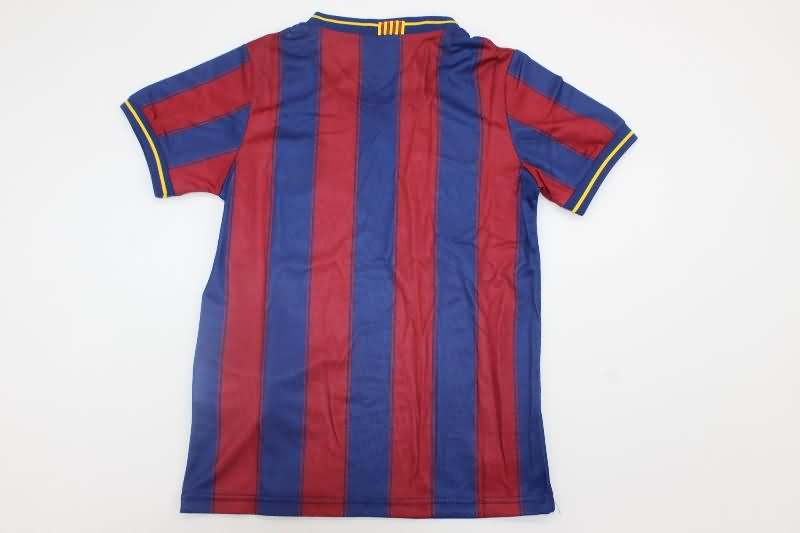 2009/10 Barcelona Home Kids Soccer Jersey And Shorts