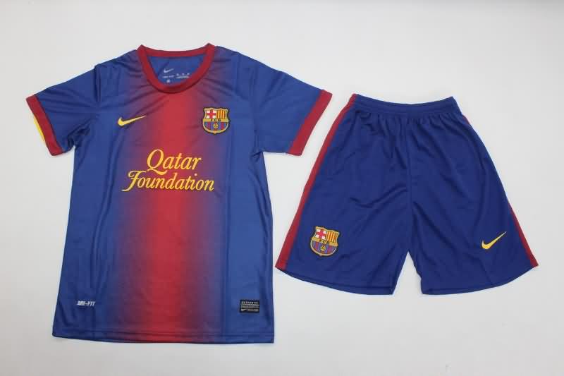 2012/13 Barcelona Home Kids Soccer Jersey And Shorts