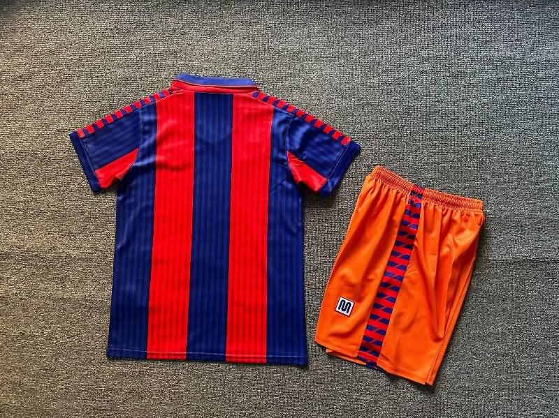 1991/92 Barcelona Home Kids Soccer Jersey And Shorts