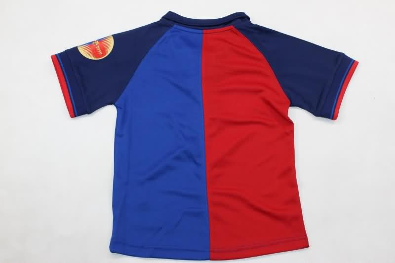 1999/00 Barcelona Home Kids Soccer Jersey And Shorts