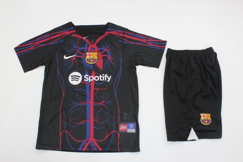23/24 Barcelona Special Kids Soccer Jersey And Shorts