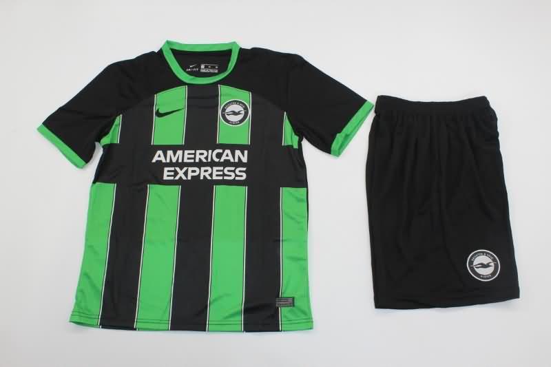 23/24 Brighton Away Kids Soccer Jersey And Shorts