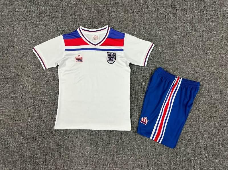 1982 England Home Kids Soccer Jersey And Shorts