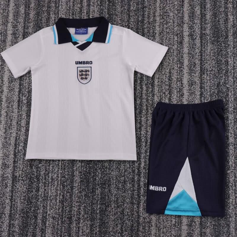 1996 England Home Kids Soccer Jersey And Shorts