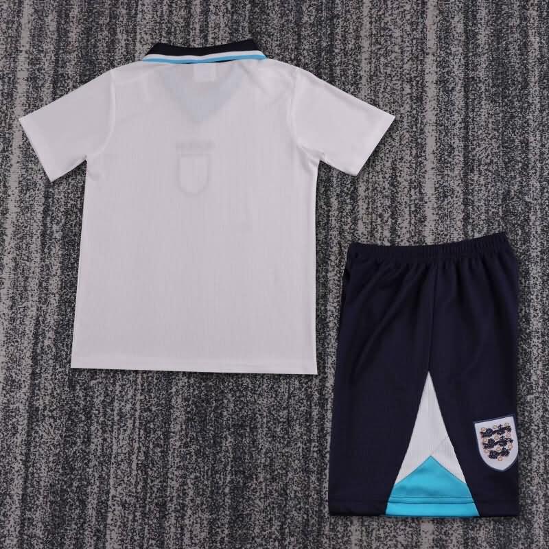 1996 England Home Kids Soccer Jersey And Shorts