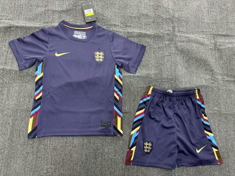 2023/24 England Away Kids Soccer Jersey And Shorts