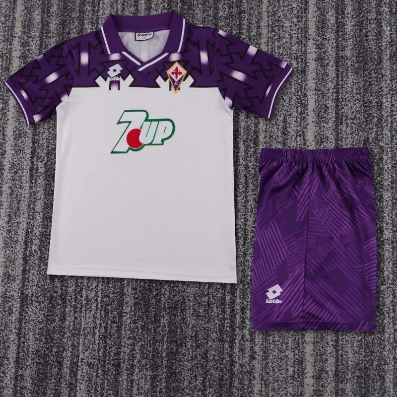 1992/93 Fiorentina Away Kids Soccer Jersey And Shorts