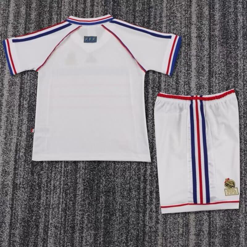 1998 France Away Kids Soccer Jersey And Shorts