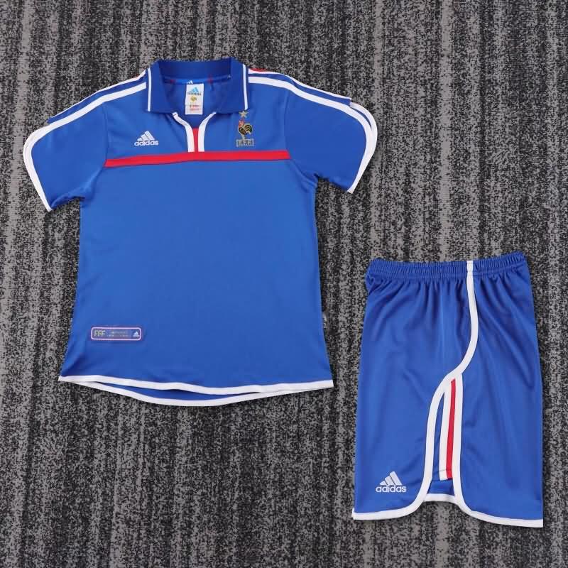 2000 France Home Kids Soccer Jersey And Shorts