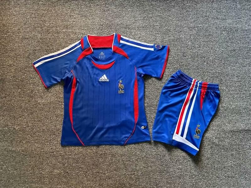 2006 France Home Kids Soccer Jersey And Shorts