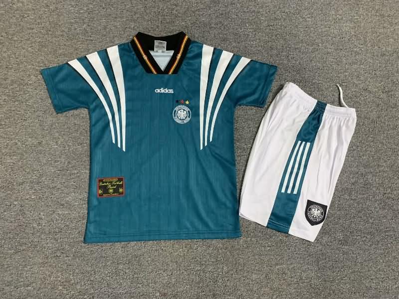 1996 Germany Away Kids Soccer Jersey And Shorts