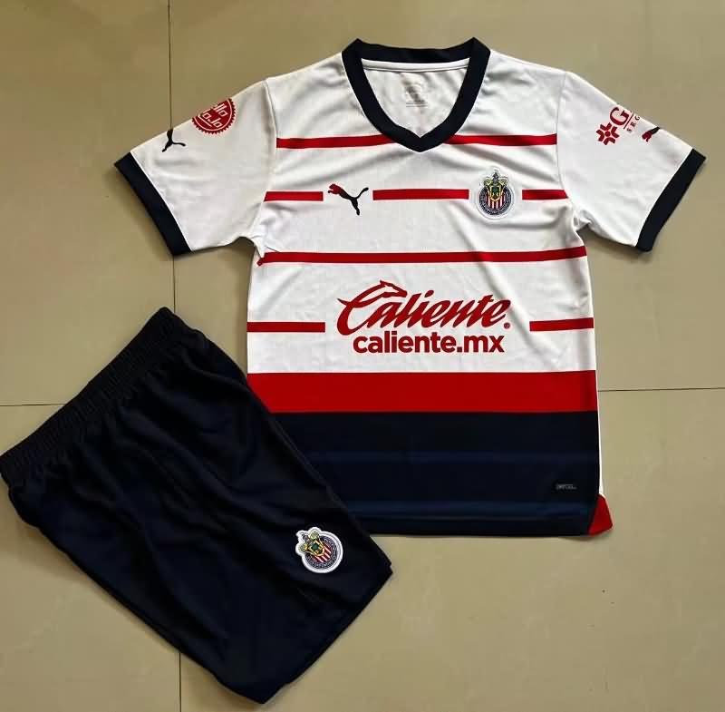 23/24 Guadalajara Away Kids Soccer Jersey And Shorts