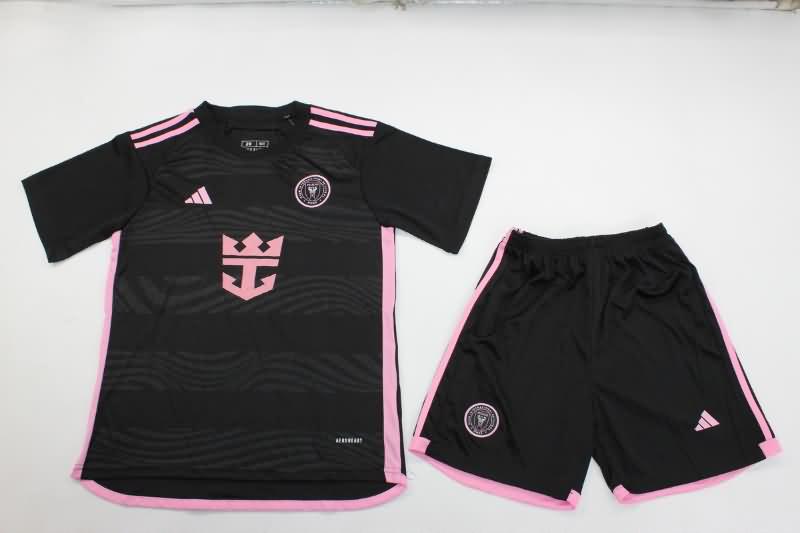 2024 Inter Miami Away Kids Soccer Jersey And Shorts