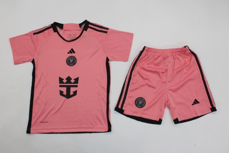 2024 Inter Miami Home Kids Soccer Jersey And Shorts