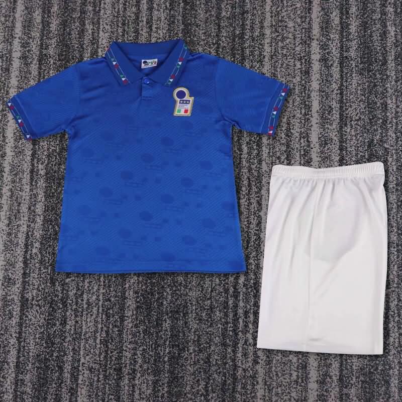 1994 Italy Home Kids Soccer Jersey And Shorts