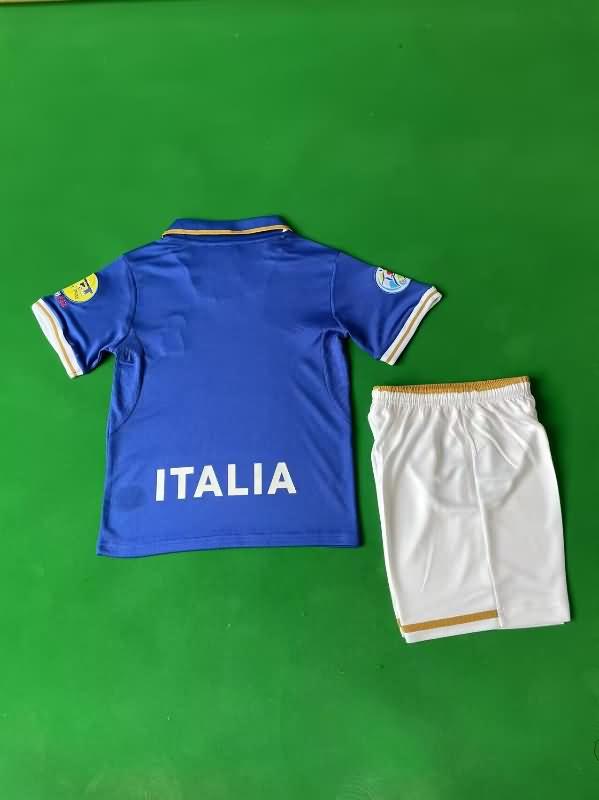 1996 Italy Home Kids Soccer Jersey And Shorts