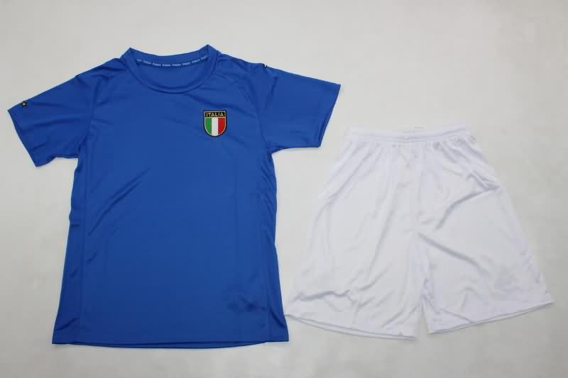 2000 Italy Home Kids Soccer Jersey And Shorts