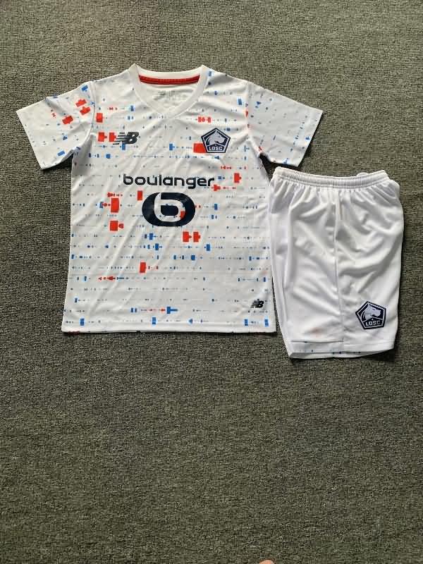 23/24 Lille Away Kids Soccer Jersey And Shorts
