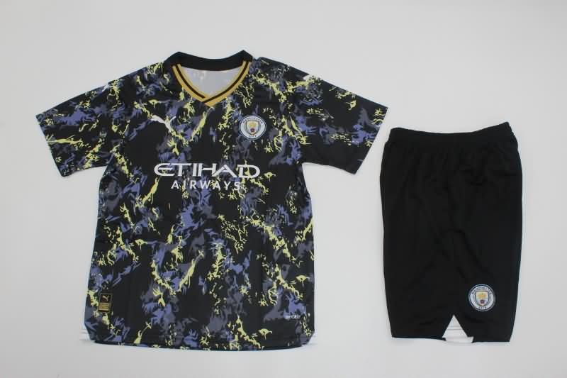 23/24 Manchester City Special Kids Soccer Jersey And Shorts