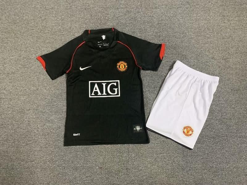 2007/08 Manchester United Away Kids Soccer Jersey And Shorts