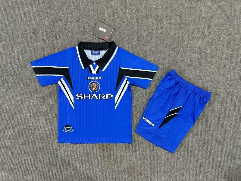 1996/97 Manchester United Away Kids Soccer Jersey And Shorts