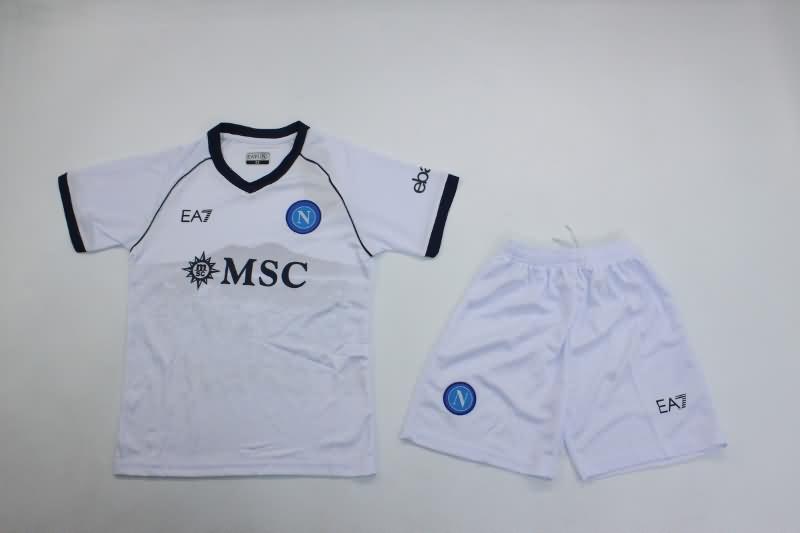 23/24 Napoli Away Kids Soccer Jersey And Shorts