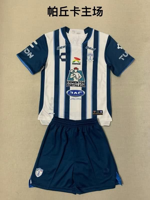 23/24 Pachuca Home Kids Soccer Jersey And Shorts