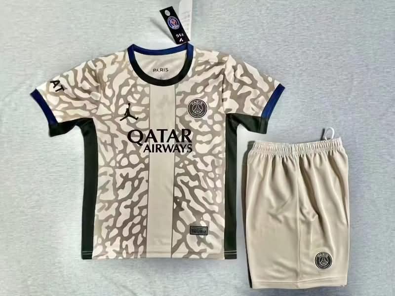 23/24 Paris St Germain Fourth Kids Soccer Jersey And Shorts
