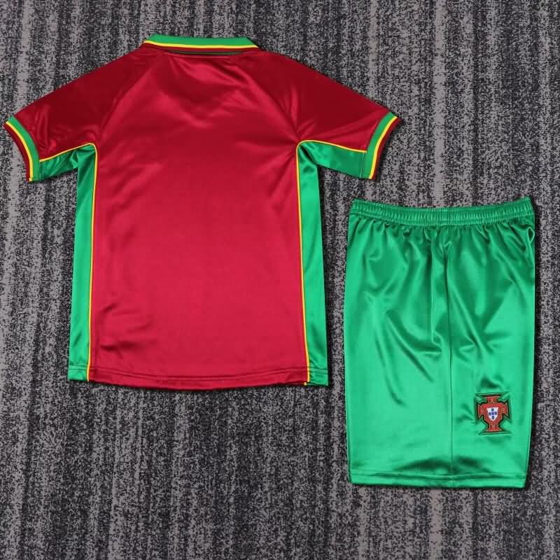 1998 Portugal Home Kids Soccer Jersey And Shorts