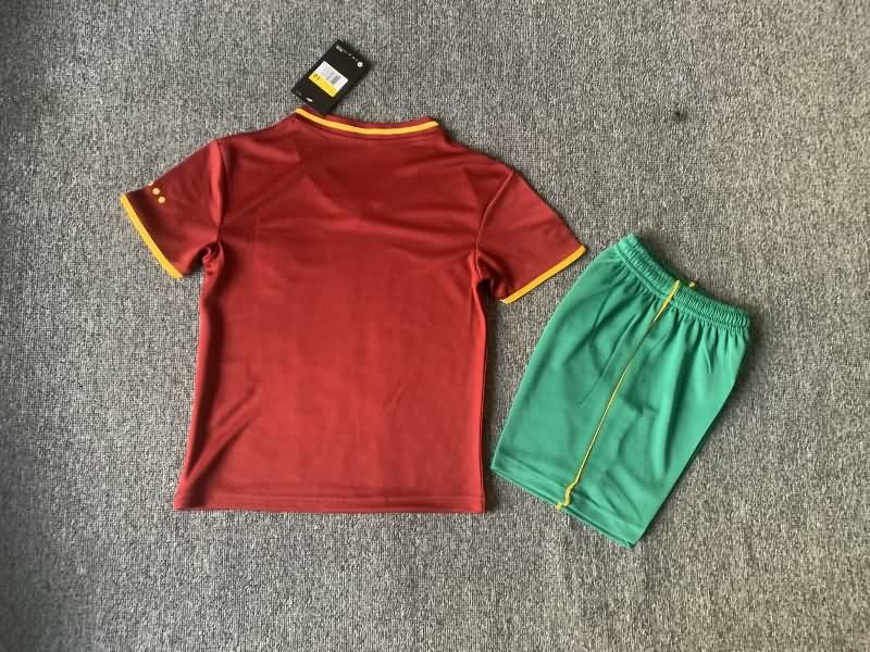 2000 Portugal Home Kids Soccer Jersey And Shorts