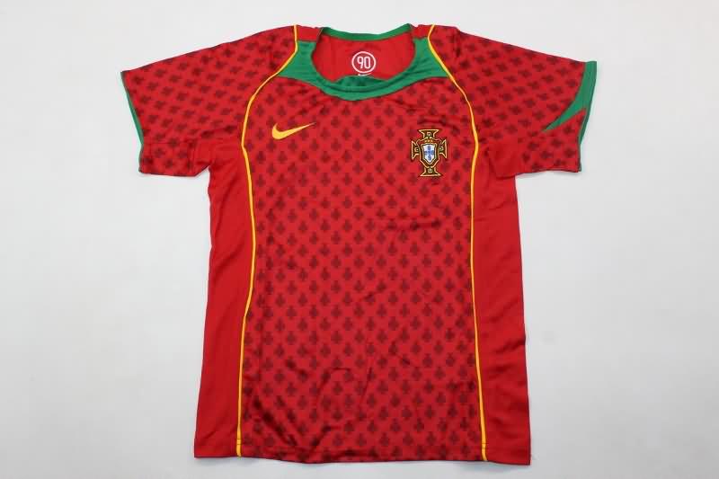 2004 Portugal Home Kids Soccer Jersey And Shorts