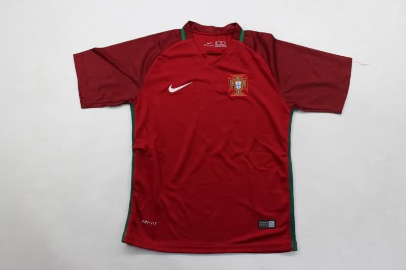 2016 Portugal Home Kids Soccer Jersey And Shorts