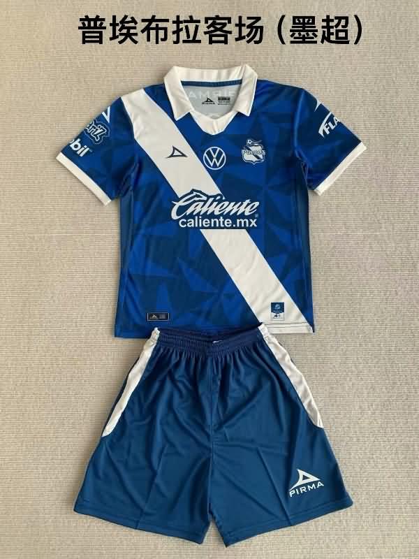 23/24 Puebla Away Kids Soccer Jersey And Shorts