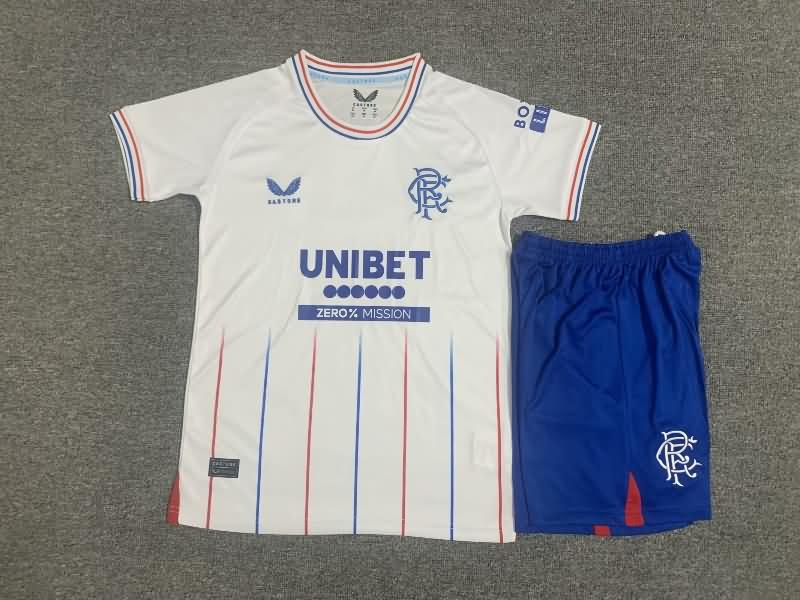 23/24 Rangers Away Kids Soccer Jersey And Shorts