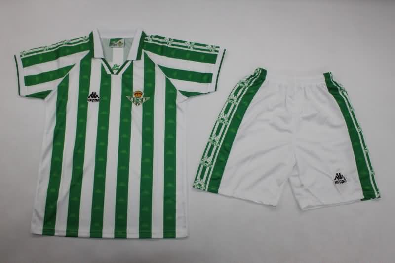 1995/97 Real Betis Home Kids Soccer Jersey And Shorts