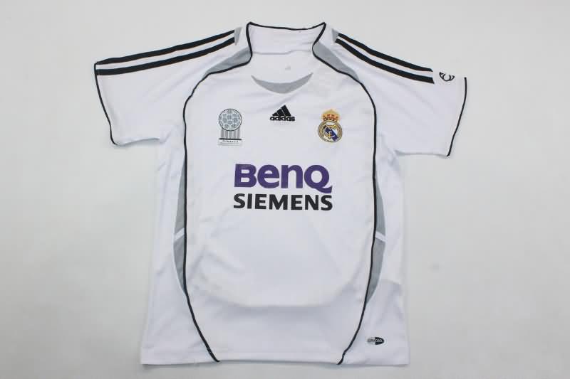 06/07 Real Madrid Home Kids Soccer Jersey And Shorts