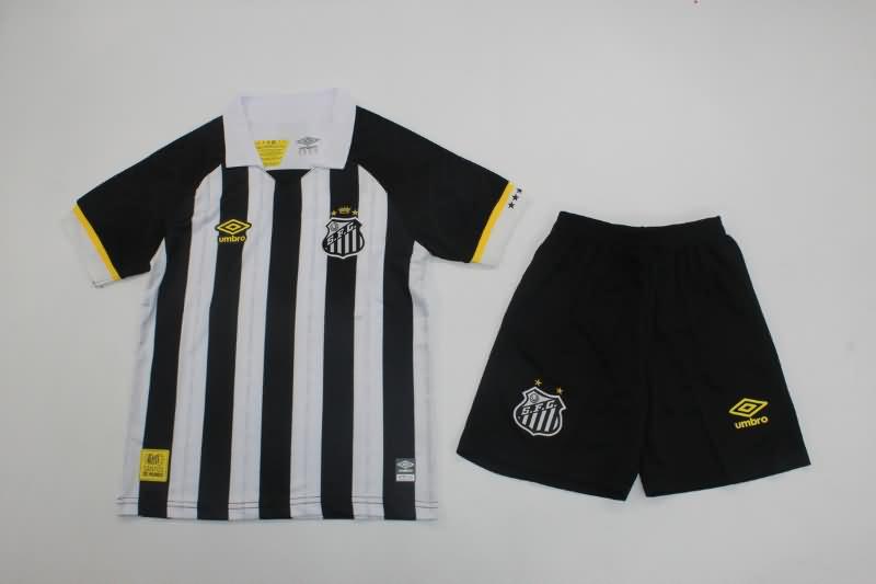 2023 Santos Away Kids Soccer Jersey And Shorts