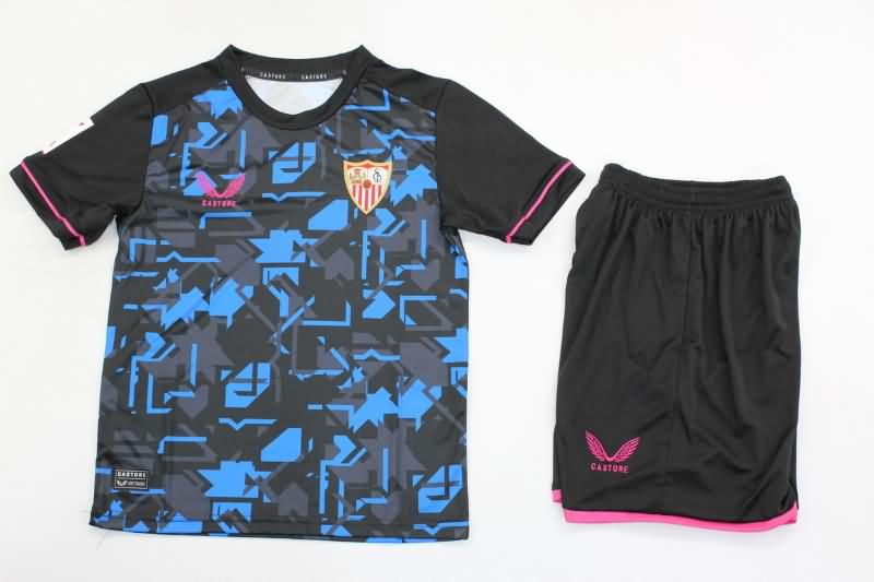 23/24 Sevilla Third Kids Soccer Jersey And Shorts